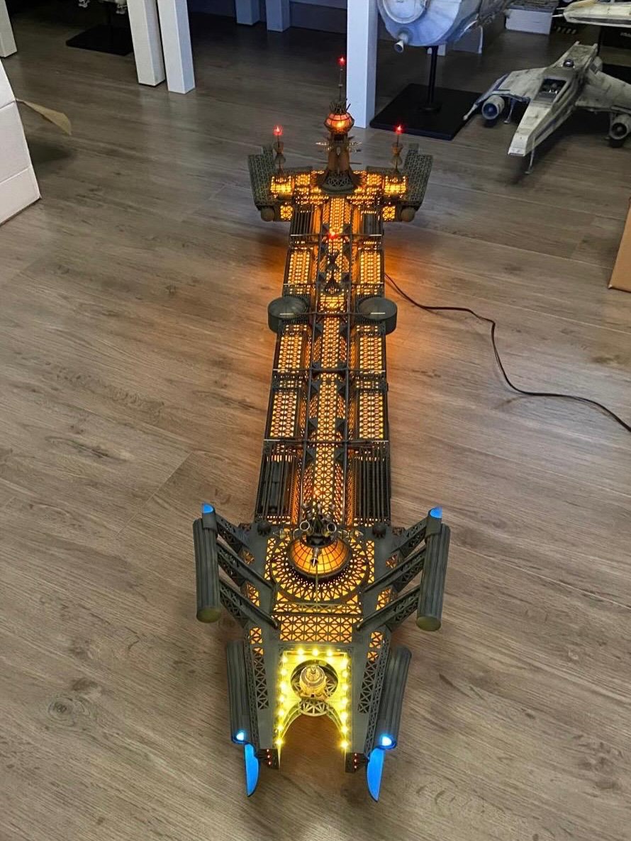 USS Cygnus model lit with Tiny-FX lighting
